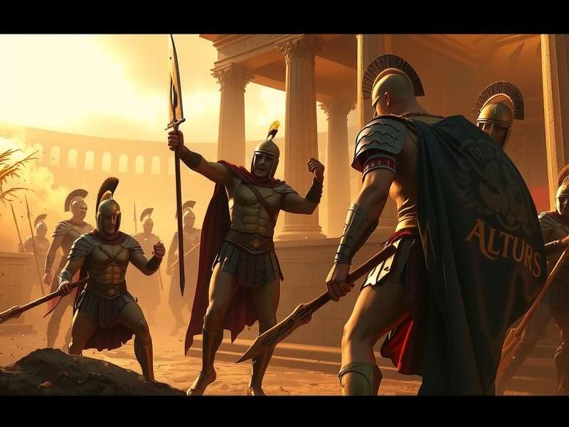 Gladiator Legacy intense battle scene